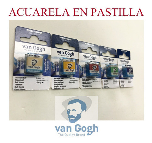 Acuarelas Van Gogh En Pastilla Profesional Color A Elección 0