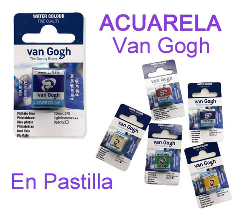 Acuarelas Van Gogh En Pastilla Profesional Color A Elección 1