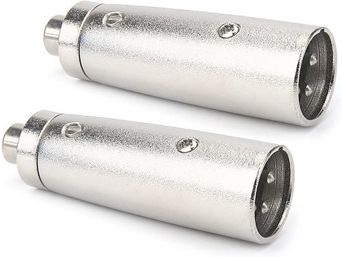 Adaptador Hembra Rca A Xlr Macho, 2 Pack/plateado 0
