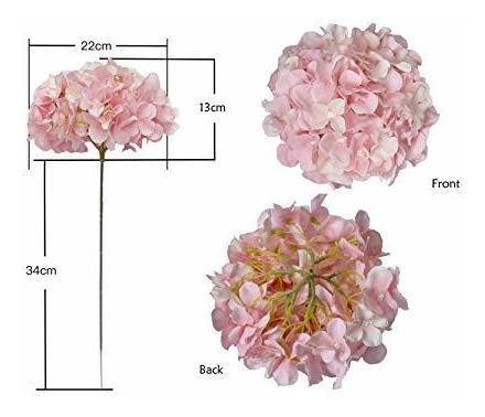 Hortensias Artificiales X6u - Diametro 22cm - Rosa 1