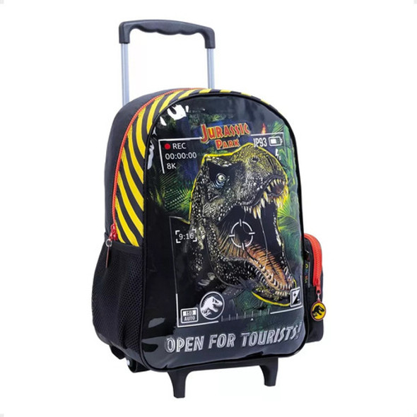 Mochila Escolar Infantil Jurassic Park Con Ruedas 40x30 Cm 0