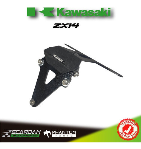 Portapatente Rebatible Fender Kawasaki Zx14 2016-2020 Phant 1