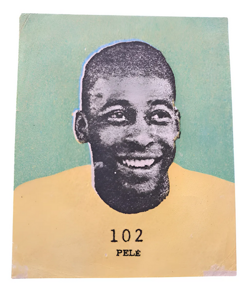 Pelé Sticker #104 – “Olé, Olá…” Album (1960) 100% Original Vintage – Used