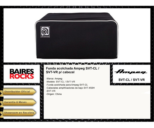Funda Acolchada Ampeg Svt-cl / Svt-vr P/ Cabezal 1
