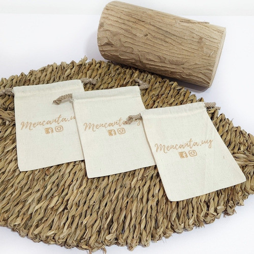 Bolsas Lienzo Bordadas Personalizadas Logo/nombre /redes 0