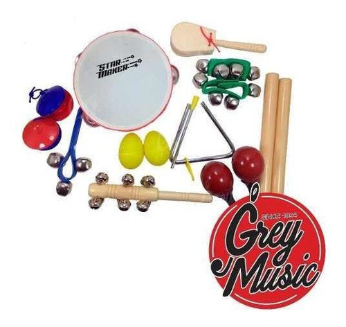 Set De Percusion Infantil Star Maker Kp10 Valijita Cuotas 0