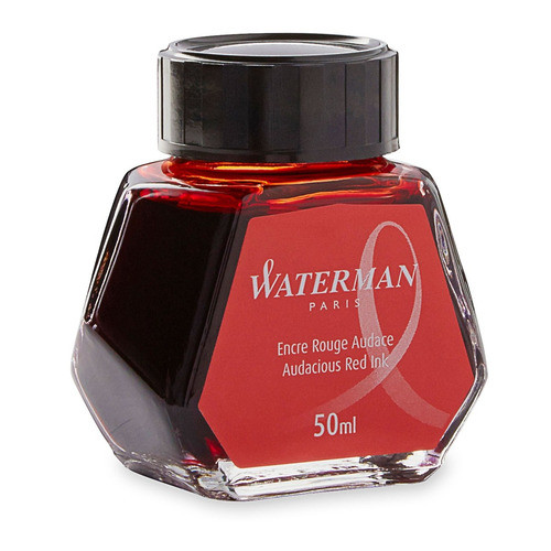 Waterman 1.7 Oz Ink Bottle For Fountain Pens, Audacious Red 0