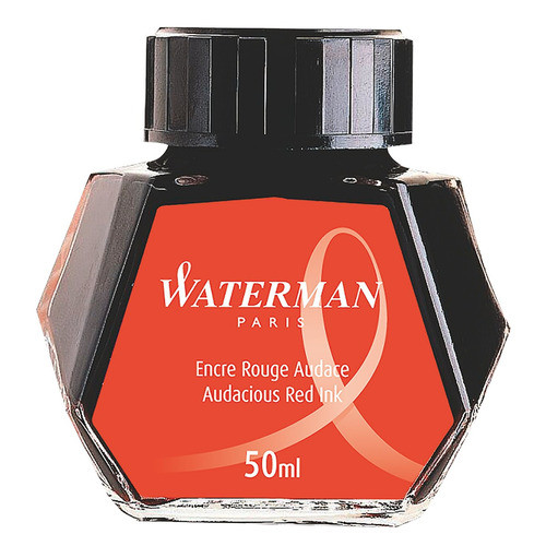 Waterman 1.7 Oz Ink Bottle For Fountain Pens, Audacious Red 1