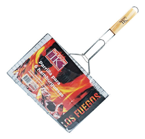 Parrilla De Mano Para 6 Hamburguesas O Asado 0