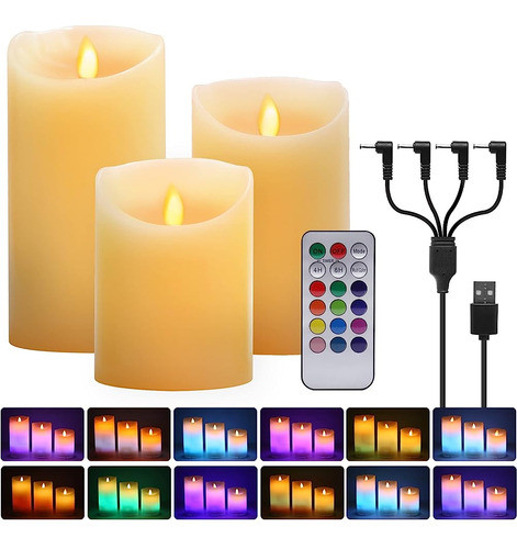 Aled Light Velas Recargables Parpadeando Con Velas Remotas, 0