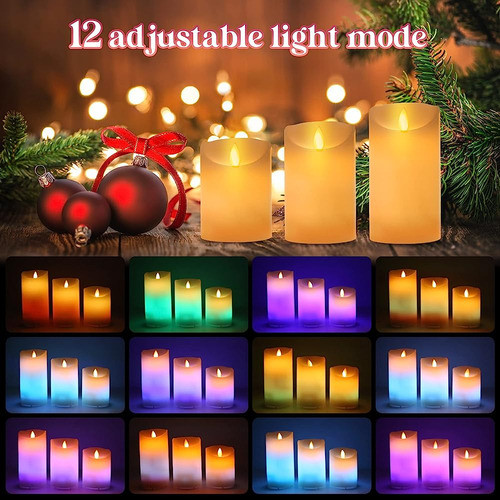 Aled Light Velas Recargables Parpadeando Con Velas Remotas, 1
