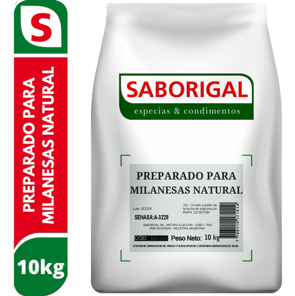 Condimento Para Milanesas Natural X 10 Kg Saborigal 0