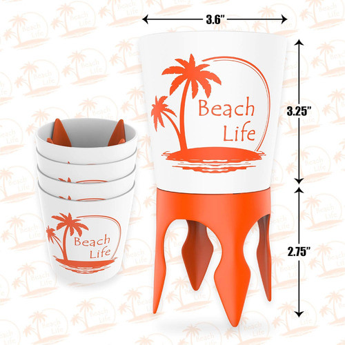 4 Posavasos Portavasos Arena Destapador Vacaciones Playa 1