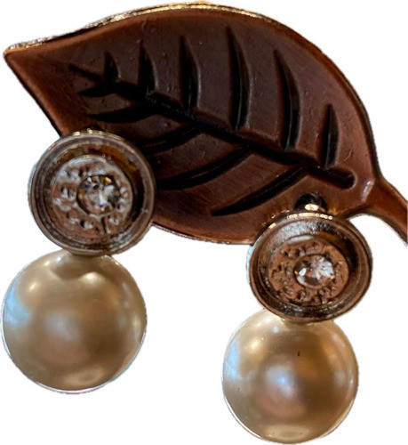 Caravanas Cristales Brillo Luli Strass Perla Distinguida 0