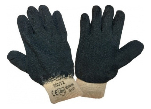 Guante Latex Azul Rugoso Puño Elastizado 0