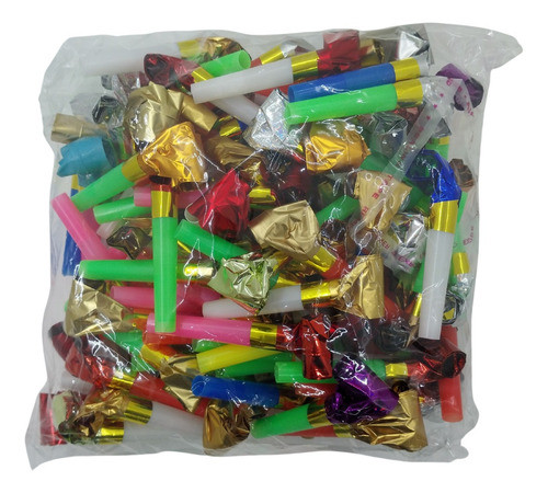 Silbato Asusta Suegra Metalizado X 100 Unidades 0