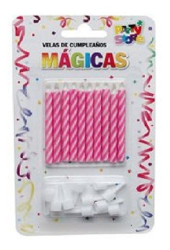 Velas Magicas Magentas - Blister X 10 U 0