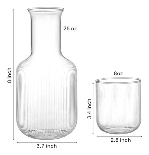 Bekith Juego De 2 Jarras De Agua De Noche De 25 1