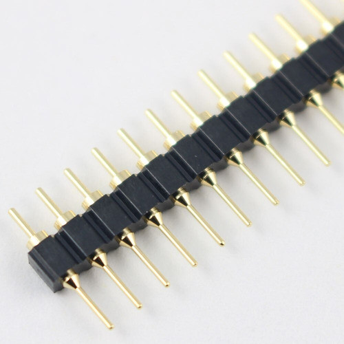 Pack 5 Tiras De 40 Pines Macho Circular Paso 2.54mm Oro Hobb 1