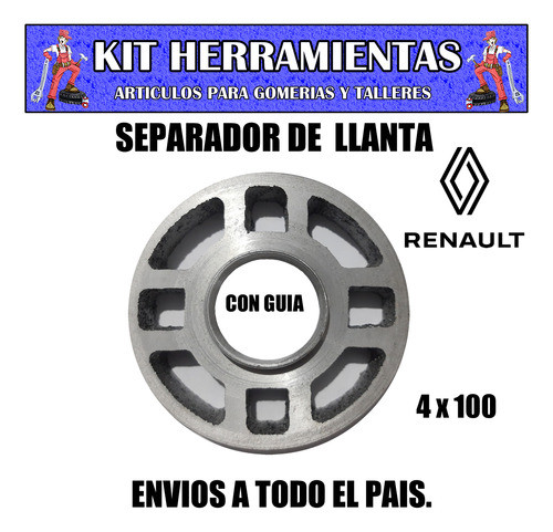 Separador Rueda Llanta Renault Centro 60mm Espesor 30mm 1