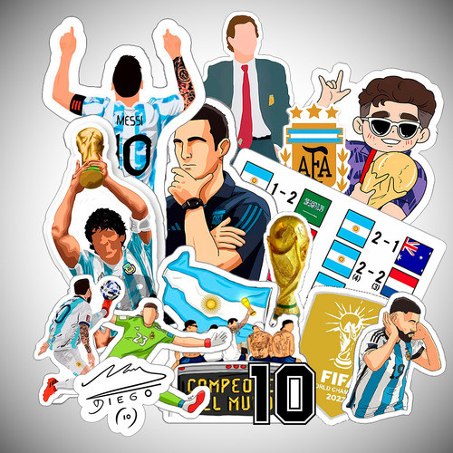 Stickers Calcos Argentina Campeon Mix N°2 0