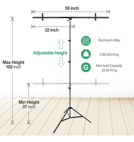 Telón De Fondo De Pantalla Verde Inteligente Con Soporte, Pl 1