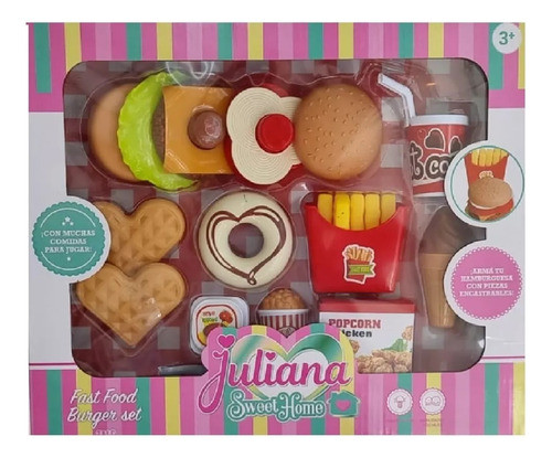 Juliana Set Comiditas Fast Food Hamburguesa 0