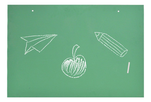 Pizarra Pizarron Grande Colgar Verde Madera + Tiza 100x70cm 0