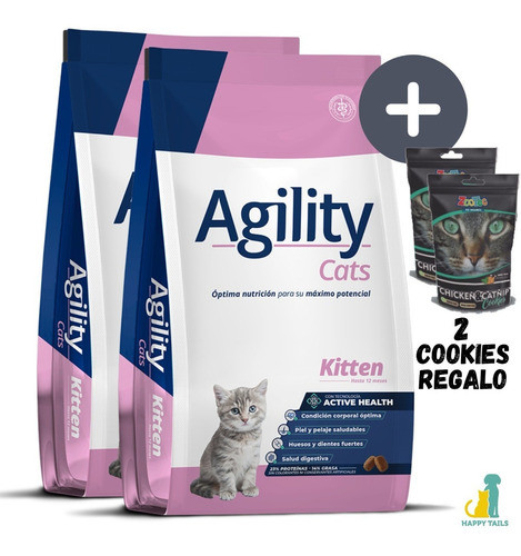 Agility Kitten 2 X 10 Kg (20 Kg Totales) - Happy Tails 0