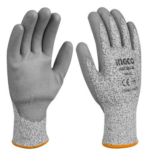 Guantes Gris Resistente A Cortes Hgcg01-xl Ingco Talle Xl 0