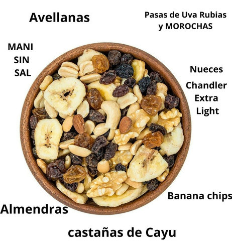 Mix Frutos Secos Con Banana Precio X Kilo Premium Selección 0