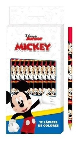 Lápices Mickey 12 Colores - Superheroes Cresko Km481 Disney 0