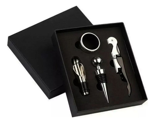 Set Kit Accesorios Para Vino 4 Piezas En Caja Ideal Regalos 0