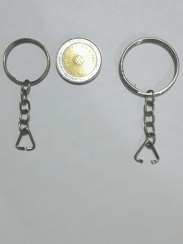 Argolla Llavero 25mm, Cadena + Terminal Triangulo. Oferta!!! 1