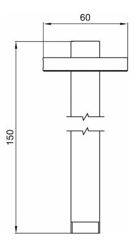 Brazo De Ducha Vertical Fv 142 Metalico Ahora 12 Y 18 1