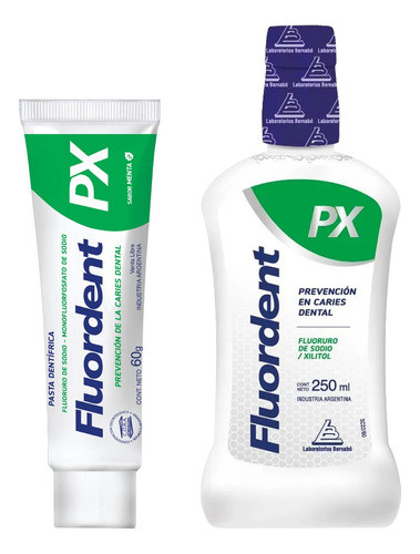 Enjuague Bucal Fluordent Px 250ml + Pasta Fluordent Px 60g 0
