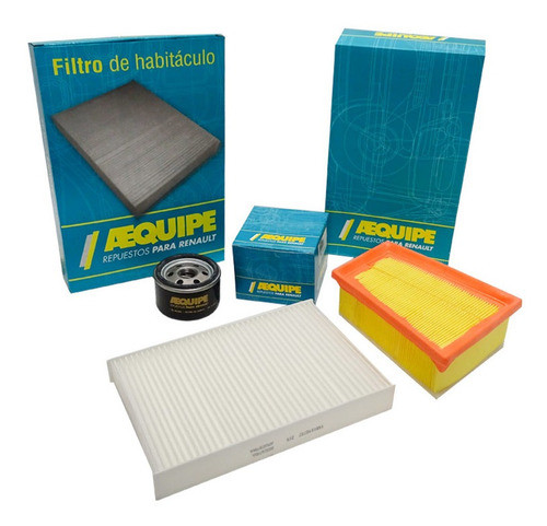 Kit Filtros Aire Aceite Habitaculo Clio2 Kangoo 1.6 Para Cli 0