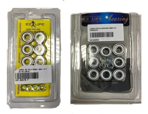 Juego De Rulemanes X8 Abec 5/7 Patineta Lite 0