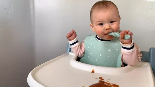 Cucharas De Bebé En Silicona 2 Unidades Silicona Suave 1