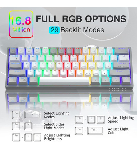 Aula Teclado Mecánico 60 Por Ciento 29 Rgb Teclados Para Jue 1