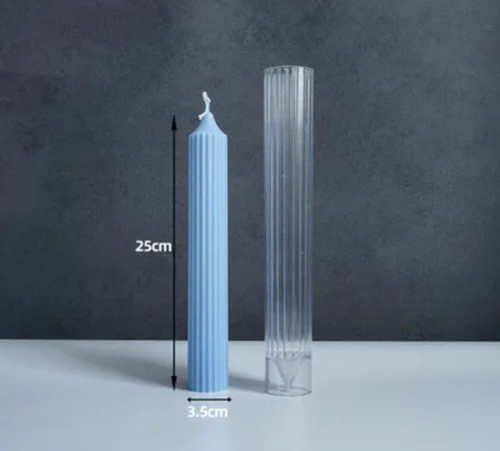 Molde Vela Acrilico Cilindro 25cm Cera Soja Parafina 1