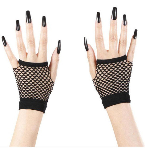 Guantes Cortos Red Mitón Dama Retro Cotillón Disfraz Fiesta 1