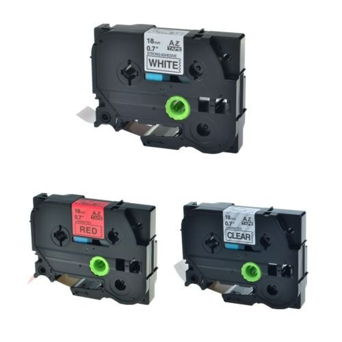 3pk 18mm Tz Tze141 Tze241 Tze441 Etiqueta Cinta Laminada Bro 0