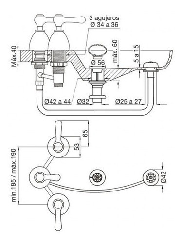 Grifería Fv Margot Lever Bidet 1