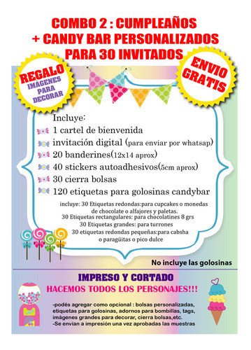 Perritos Cachorros Acuarela  Kit Cumpleaños Candybar 1