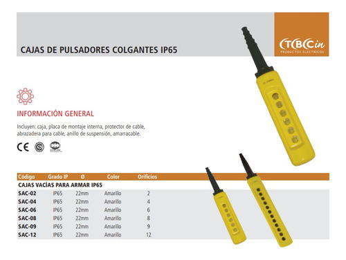 Caja Vacia Colgante Para Pulsador Con 12 Perforaciones 1