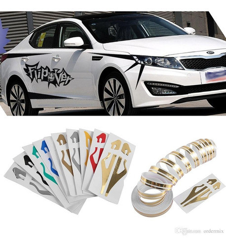 Linea Decorativa Autoadhesiva Tuning Auto Moto Cromada 10m 0