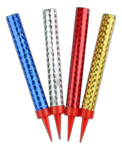 Velas Para Torta De Cumpleaños Bengalas X 4 Unidades 0