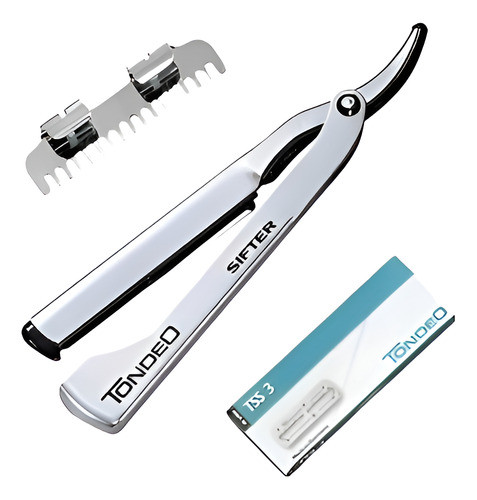 Navaja Tondeo Sifter + 10 Filos + Peine Metalico Navajin 0
