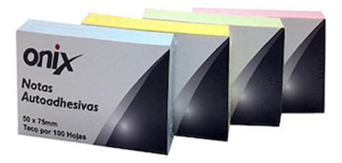 Notas Autoadhesivas 50x75mm 400 Hojas Pastel Onix 0